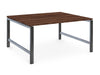 Albion Studio Frame Bench System - Raw Metal Frame BENCH DESKS Workstories 2 Person 1200mm x 1600mm Walnut