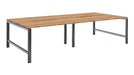 Albion Studio Frame Bench System - Raw Metal Frame BENCH DESKS Workstories 4 Person 3200mm x 1600mm Gold Craft Oak