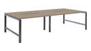 Albion Studio Frame Bench System - Raw Metal Frame BENCH DESKS Workstories 4 Person 3200mm x 1600mm Stone Grey