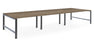 Albion Studio Frame Bench System - Raw Metal Frame BENCH DESKS Workstories 6 Person 4800mm x 1600mm Grey Nebraska Oak