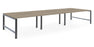 Albion Studio Frame Bench System - Raw Metal Frame BENCH DESKS Workstories 6 Person 4800mm x 1600mm Stone Grey
