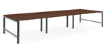 Albion Studio Frame Bench System - Raw Metal Frame BENCH DESKS Workstories 6 Person 4800mm x 1600mm Walnut