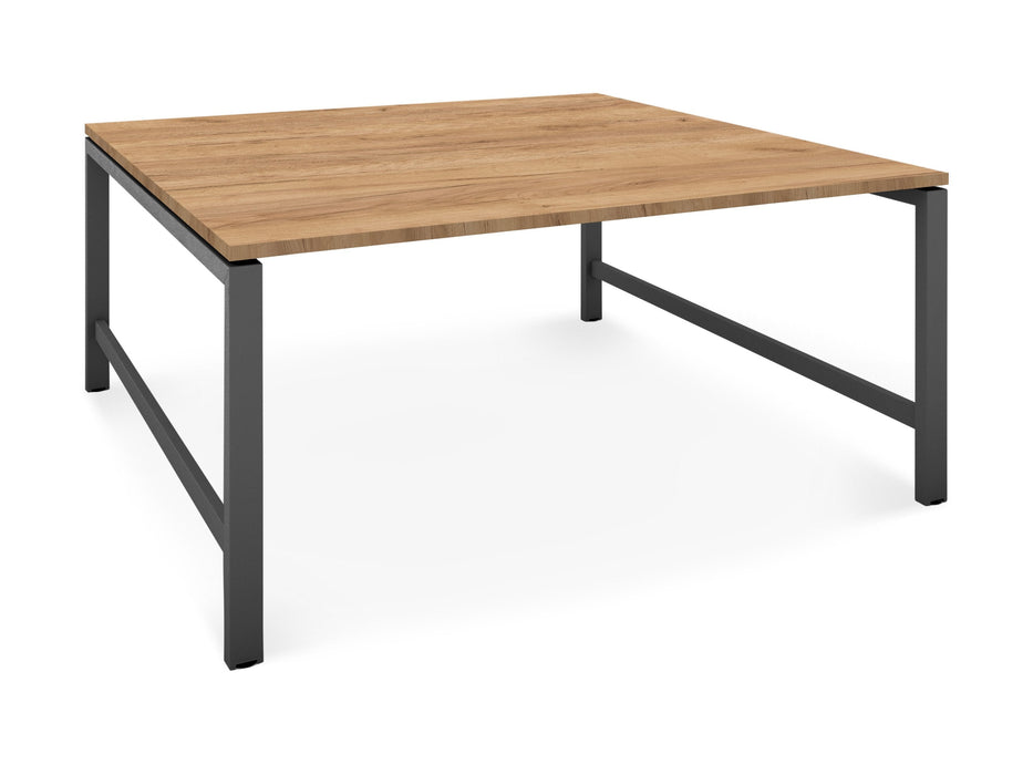 Albion Studio Frame Meeting Tables - Black Finish Frame BENCH DESKS Workstories 2000mm x 800mm Black Gold Craft Oak