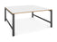 Albion Studio Frame Meeting Tables - Black Finish Frame BENCH DESKS Workstories 2000mm x 800mm Black White/Ply