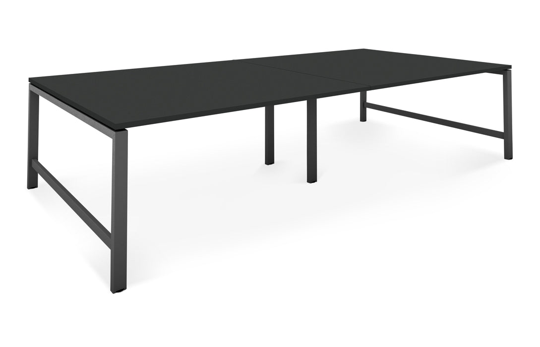 Albion Studio Frame Meeting Tables - Black Finish Frame BENCH DESKS Workstories 3600mm x 1400mm Black Anthracite