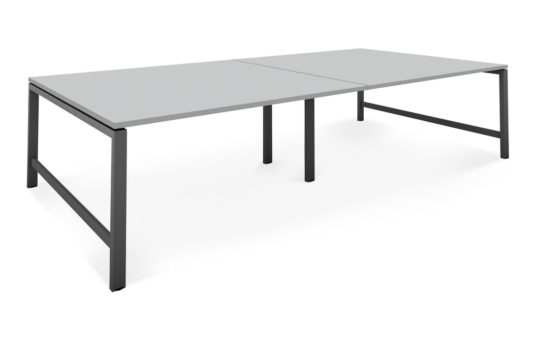 Albion Studio Frame Meeting Tables - Black Finish Frame BENCH DESKS Workstories 3600mm x 1400mm Black Light Grey