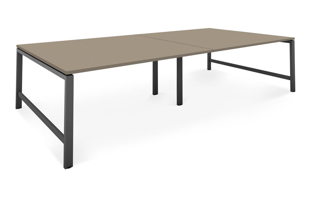 Albion Studio Frame Meeting Tables - Black Finish Frame BENCH DESKS Workstories 3600mm x 1400mm Black Stone Grey