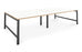 Albion Studio Frame Meeting Tables - Black Finish Frame BENCH DESKS Workstories 3600mm x 1400mm Black White/Ply