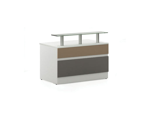Allure Glass Shelf Desk Unit RECEPTION Imperial 800mm Horizontal 