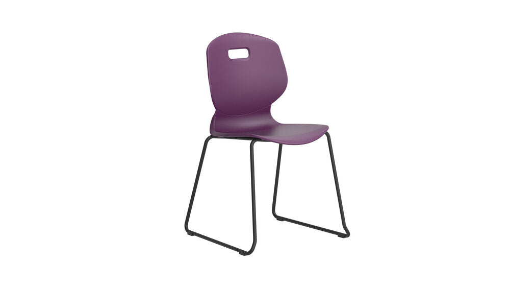 Arc Skid Chair 4 Leg TC Group 430mm Grape 
