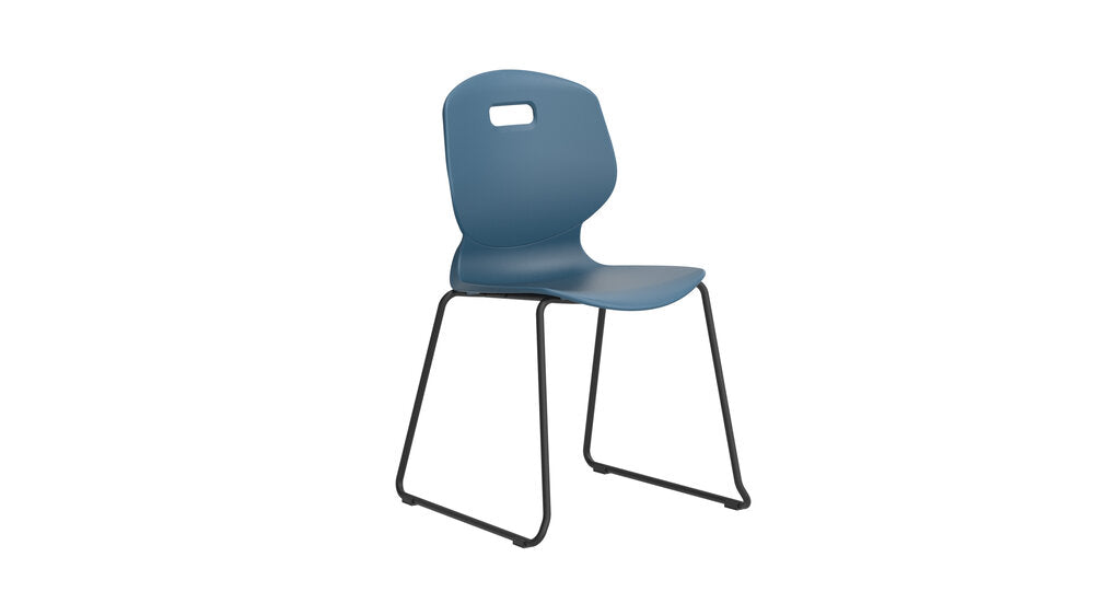 Arc Skid Chair 4 Leg TC Group 430mm Steel Blue 