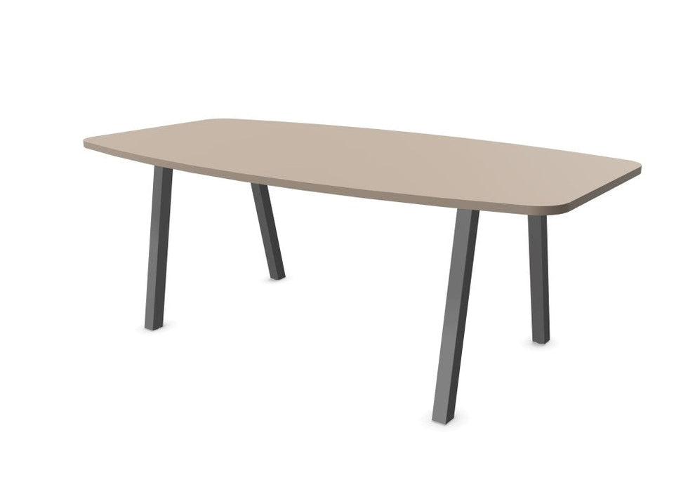 Arches Barrel Shape Meeting Table with Metal Legs Desking Buronomic 