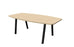 Arches Barrel Shape Meeting Table with Metal Legs Desking Buronomic Black Bleached Oak 