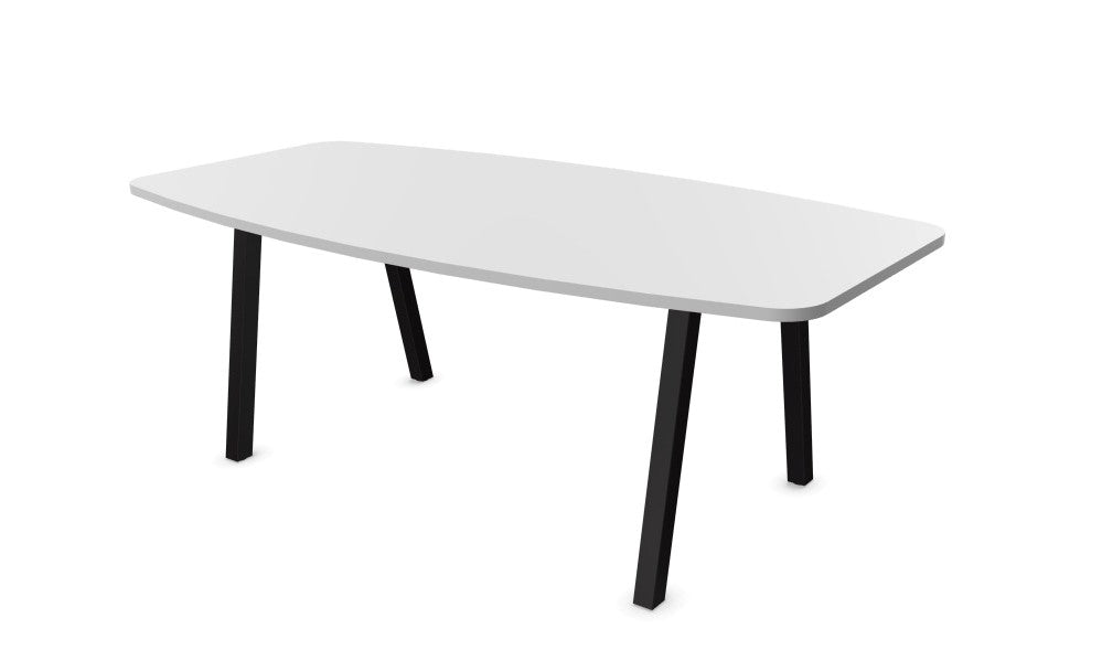 Arches Barrel Shape Meeting Table with Metal Legs Desking Buronomic Black Grey 
