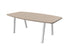 Arches Barrel Shape Meeting Table with Metal Legs Desking Buronomic White Clay 