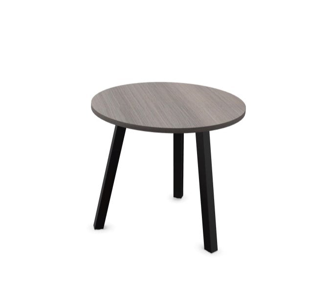 Arches Circular Meeting Table with Metal Legs Desking Buronomic Black Cedar 800mm