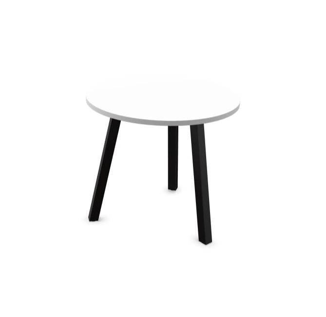 Arches Circular Meeting Table with Metal Legs Desking Buronomic Black White 800mm