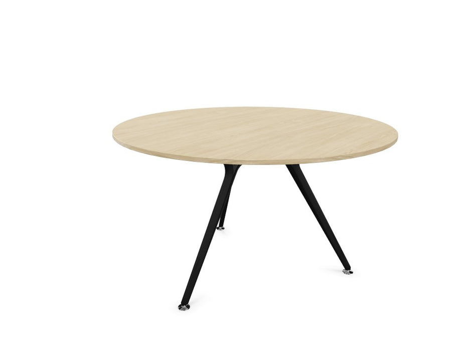 Arkitek Circular Meeting Table BOARDROOM Actiu Black Light Oak 1000mm Diameter