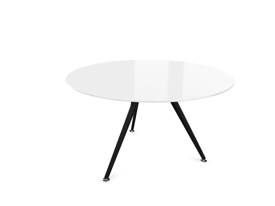 Arkitek Circular Meeting Table BOARDROOM Actiu Black White Glass 1000mm Diameter