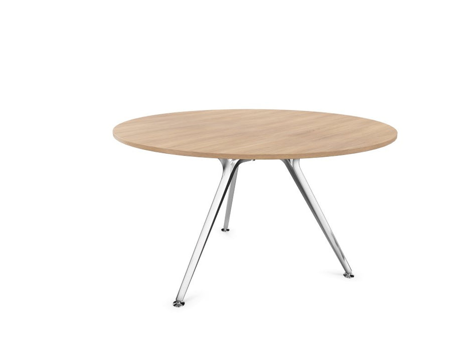 Arkitek Circular Meeting Table BOARDROOM Actiu Polished Chestnut 1000mm Diameter