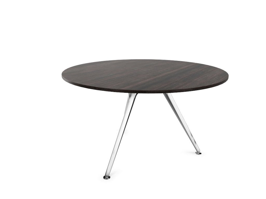 Arkitek Circular Meeting Table BOARDROOM Actiu Polished Dark Oak 1000mm Diameter