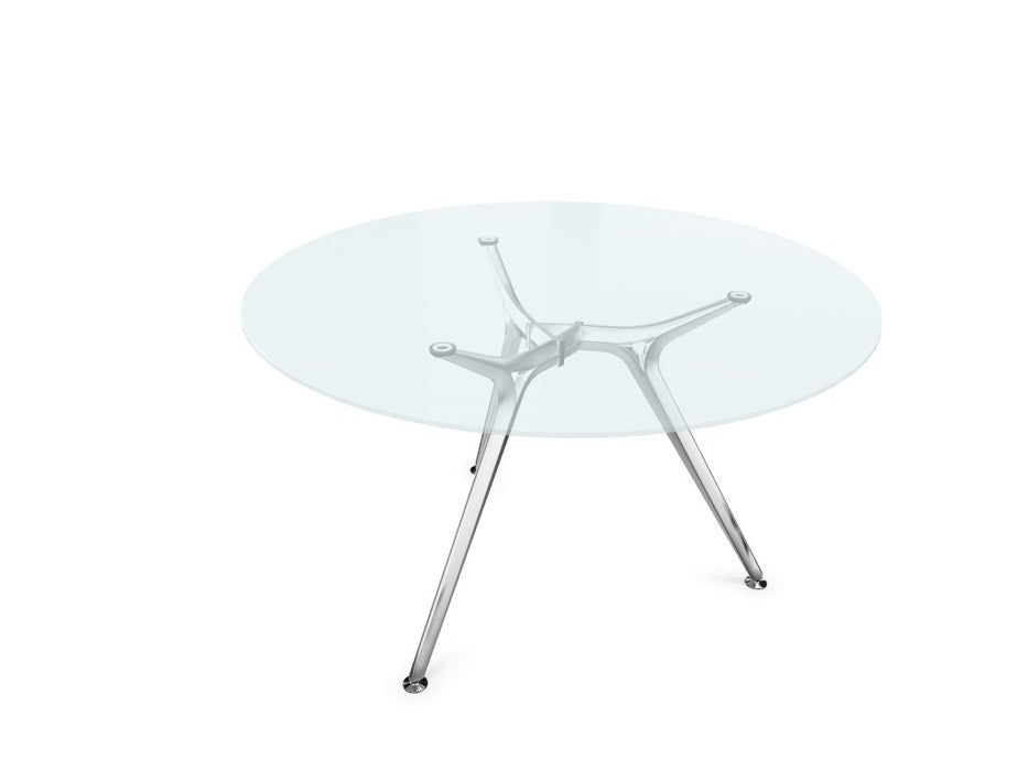 Arkitek Circular Meeting Table BOARDROOM Actiu Polished Frosted Glass 1000mm Diameter