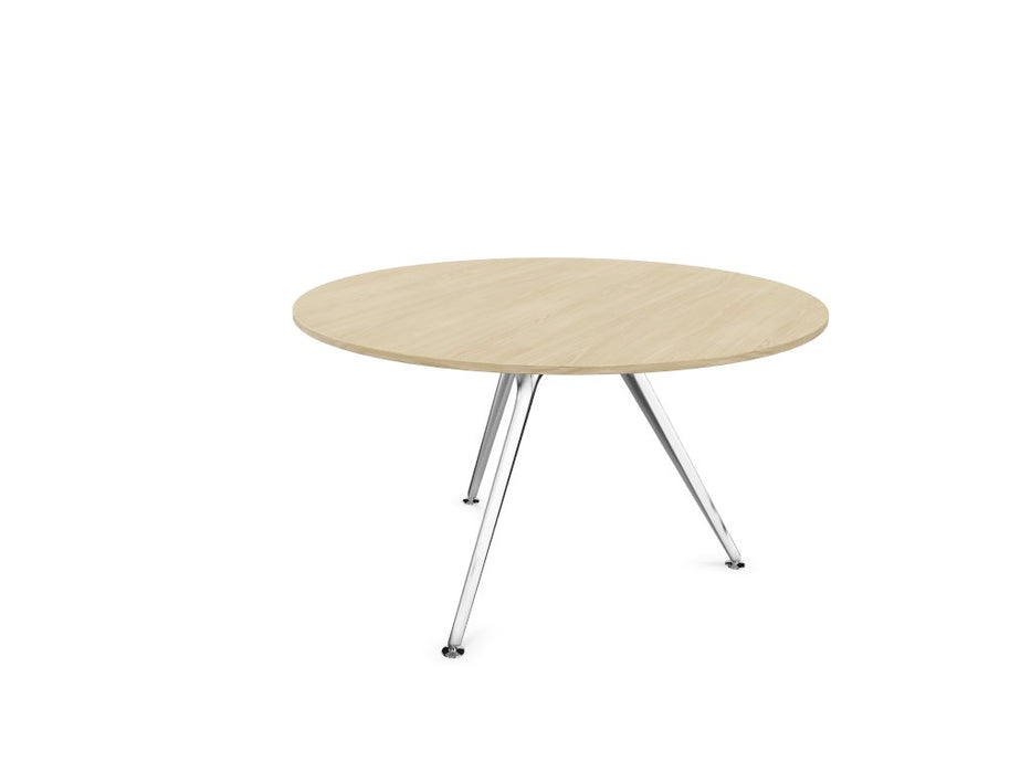Arkitek Circular Meeting Table BOARDROOM Actiu Polished Light Oak 1000mm Diameter