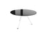 Arkitek Circular Meeting Table BOARDROOM Actiu White Black Glass 1000mm Diameter