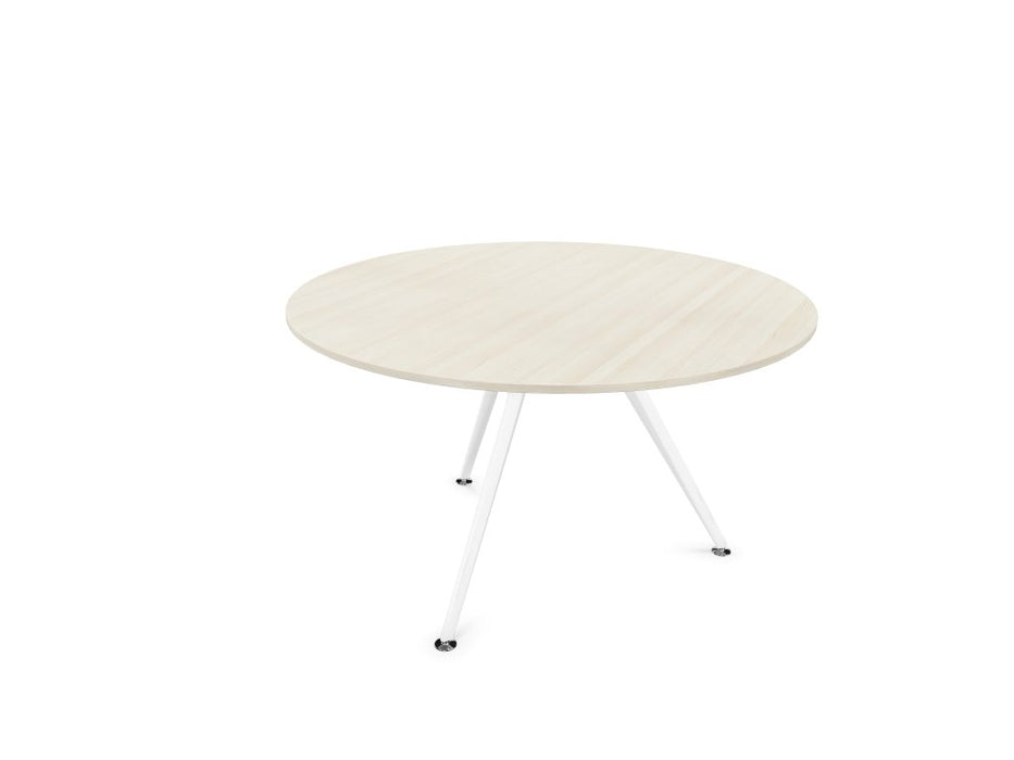 Arkitek Circular Meeting Table BOARDROOM Actiu White Lime Oak 1000mm Diameter