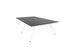 Arkitek Designer Bench Desk with White Frame Office Bench Desks Actiu Black Cable Tray + Cable Access 4 Person