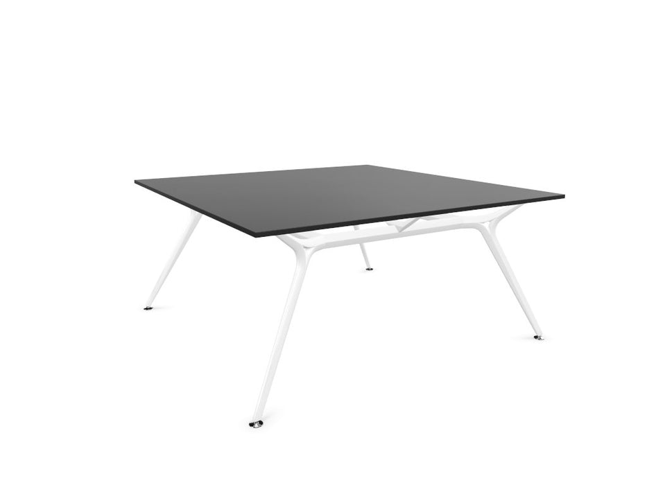 Arkitek Designer Bench Desk with White Frame Office Bench Desks Actiu Black None 2 Person