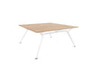 Arkitek Designer Bench Desk with White Frame Office Bench Desks Actiu Chestnut None 2 Person