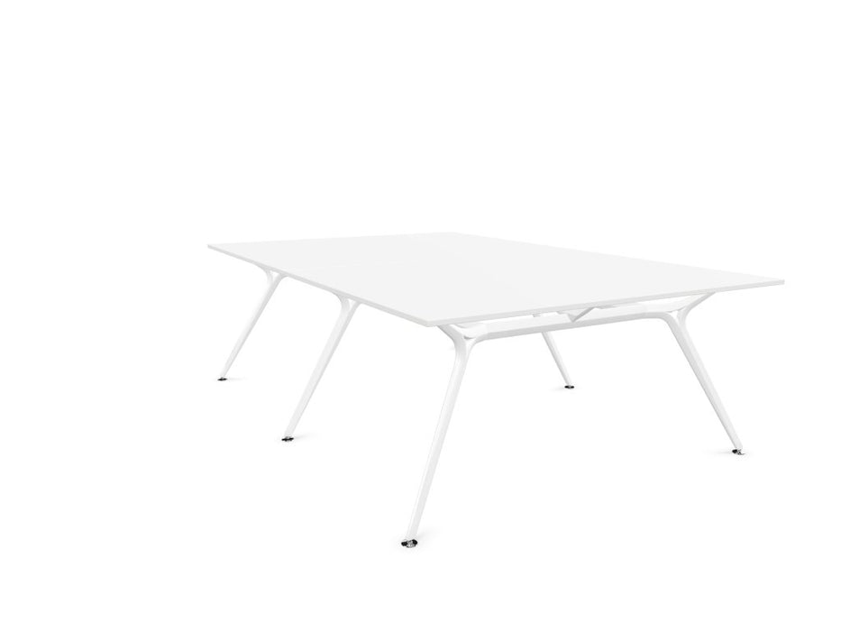 Arkitek Designer Bench Desk with White Frame Office Bench Desks Actiu White None 4 Person