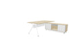 Arkitek Executive desk with Block Supporting Storage Executive Office Desks Actiu Light Oak Right Return White