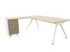 Arkitek Executive desk with supported return - White Frame Executive Desks Actiu Light Oak None Left return