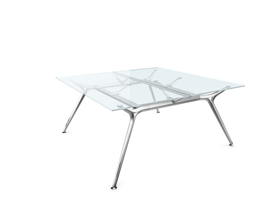 Arkitek Glass Meeting Tables GLASS DESKS Actiu Polished Frosted 1600mm x 1600mm