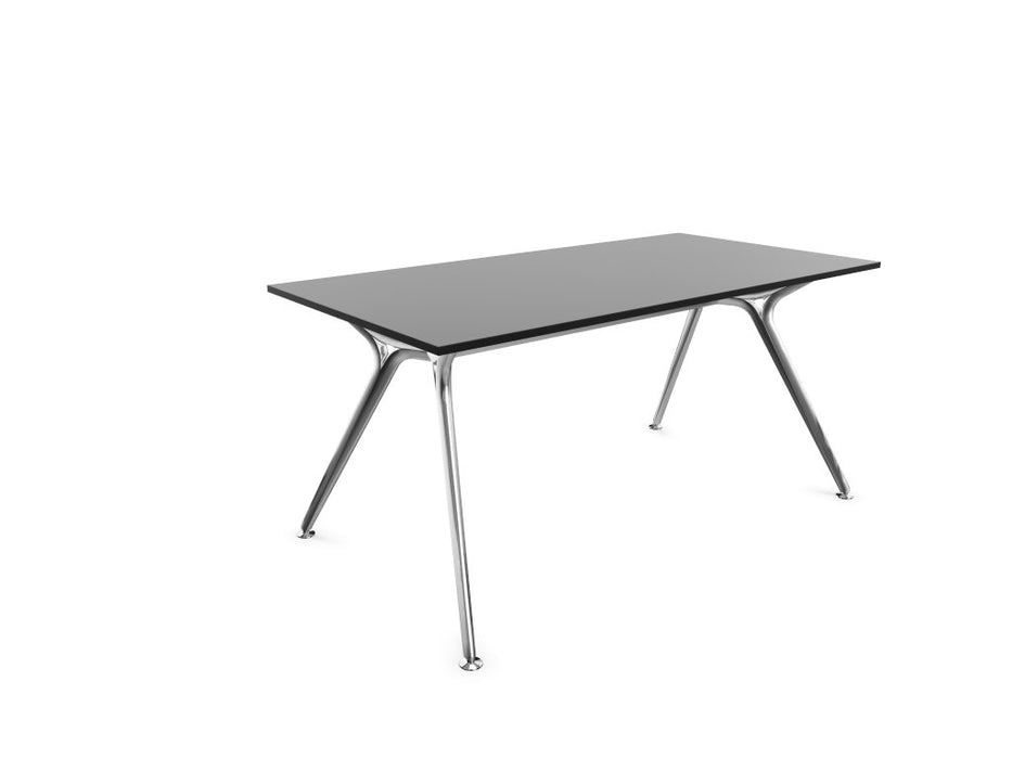 Arkitek Rectangular Office Desks - Polished Frame Office Desks Actiu Black None 1600mm x 800mm