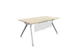 Arkitek Rectangular Office Desks - Polished Frame Office Desks Actiu Light Oak Modesty Panel + Cable Tray 1600mm x 800mm