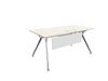 Arkitek Rectangular Office Desks - Polished Frame Office Desks Actiu Lime Oak Modesty Panel + Cable Tray 1600mm x 800mm