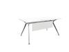 Arkitek Rectangular Office Desks - Polished Frame Office Desks Actiu White Modesty Panel + Cable Tray 1600mm x 800mm