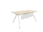 Arkitek Rectangular Office Desks - White Frame office desks Actiu Light Oak Modesty Panel + Cable Tray 1600mm x 800mm