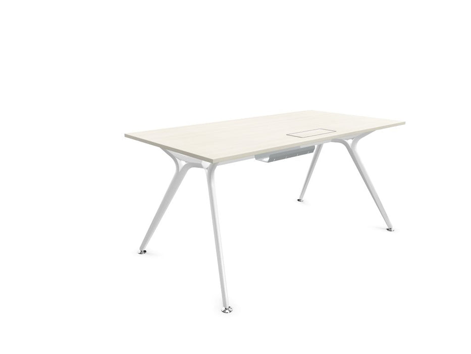 Arkitek Rectangular Office Desks - White Frame office desks Actiu Lime Oak Cable Tray 1600mm x 800mm