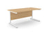 Ashford Cantilever Rectangular Beech Office Desk - 800mm Deep Office Desk Edit Office Beech White 1800mm x 800mm