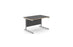 Ashford Cantilever Rectangular Graphite Office Desk - 800mm Deep Office Desk Edit Office Graphite Silver 1200mm x 800mm