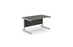 Ashford Cantilever Rectangular Graphite Office Desk - 800mm Deep Office Desk Edit Office Graphite Silver 1400mm x 800mm