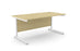 Ashford Cantilever Rectangular Maple Office Desk - 800mm Deep Office Desk Edit Office Maple White 1600mm x 800mm