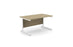 Ashford Cantilever Rectangular Oak Office Desk - 800mm Deep Office Desk Edit Office Oak White 1400mm x 800mm