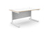 Ashford Cantilever Rectangular White Office Desk - 800mm Deep Office Desk Edit Office White Ply Edge White 1400mm x 800mm
