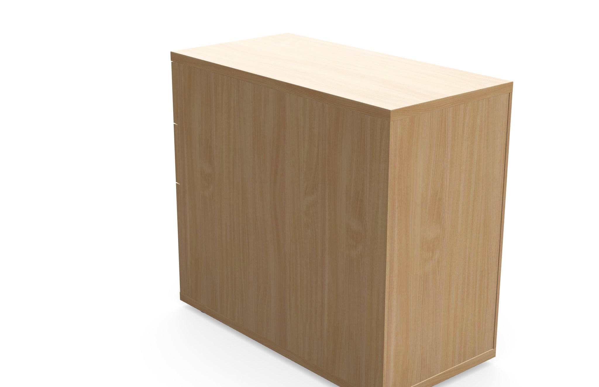Ashford Desk High 3 Drawer Pedestal - 800mm Deep - Beech