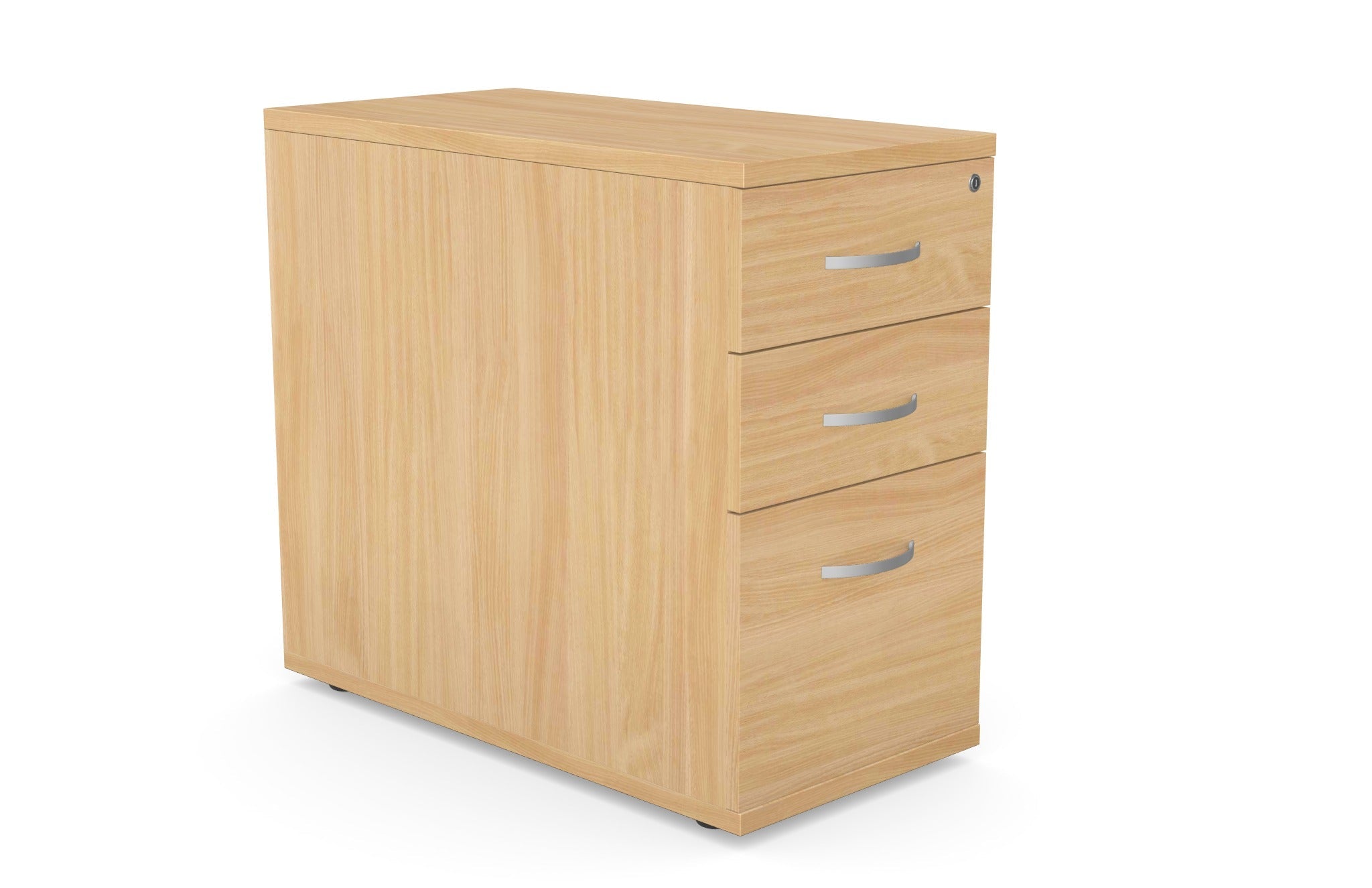 Ashford Desk High 3 Drawer Pedestal - 800mm Deep - Beech